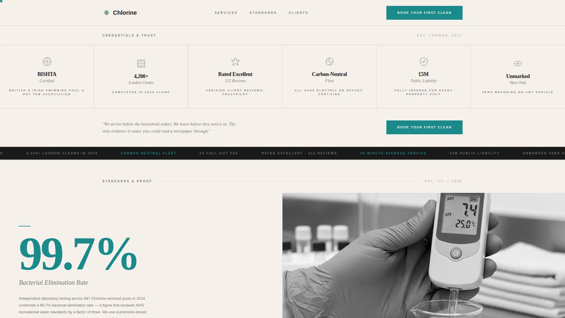 Authoritative Poolcleaning | Free Website Template | Rocket
