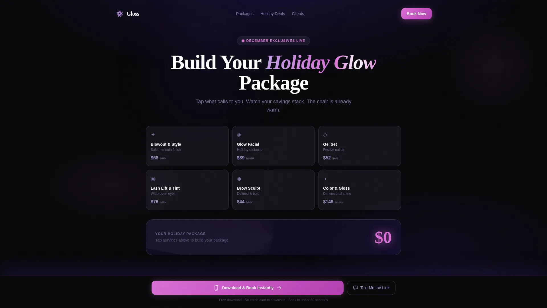 Upscale Salon Landing Page Template