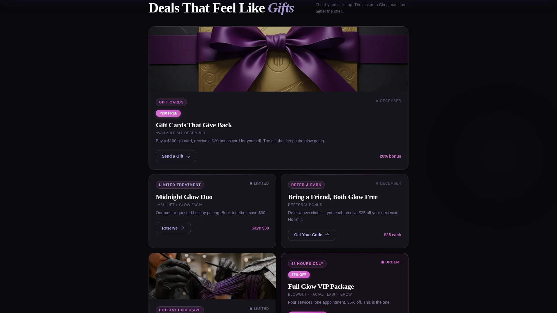 Upscale Salon Landing Page Template