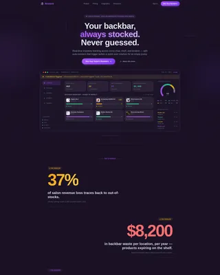 Salon Inventory Management Landing Page Template