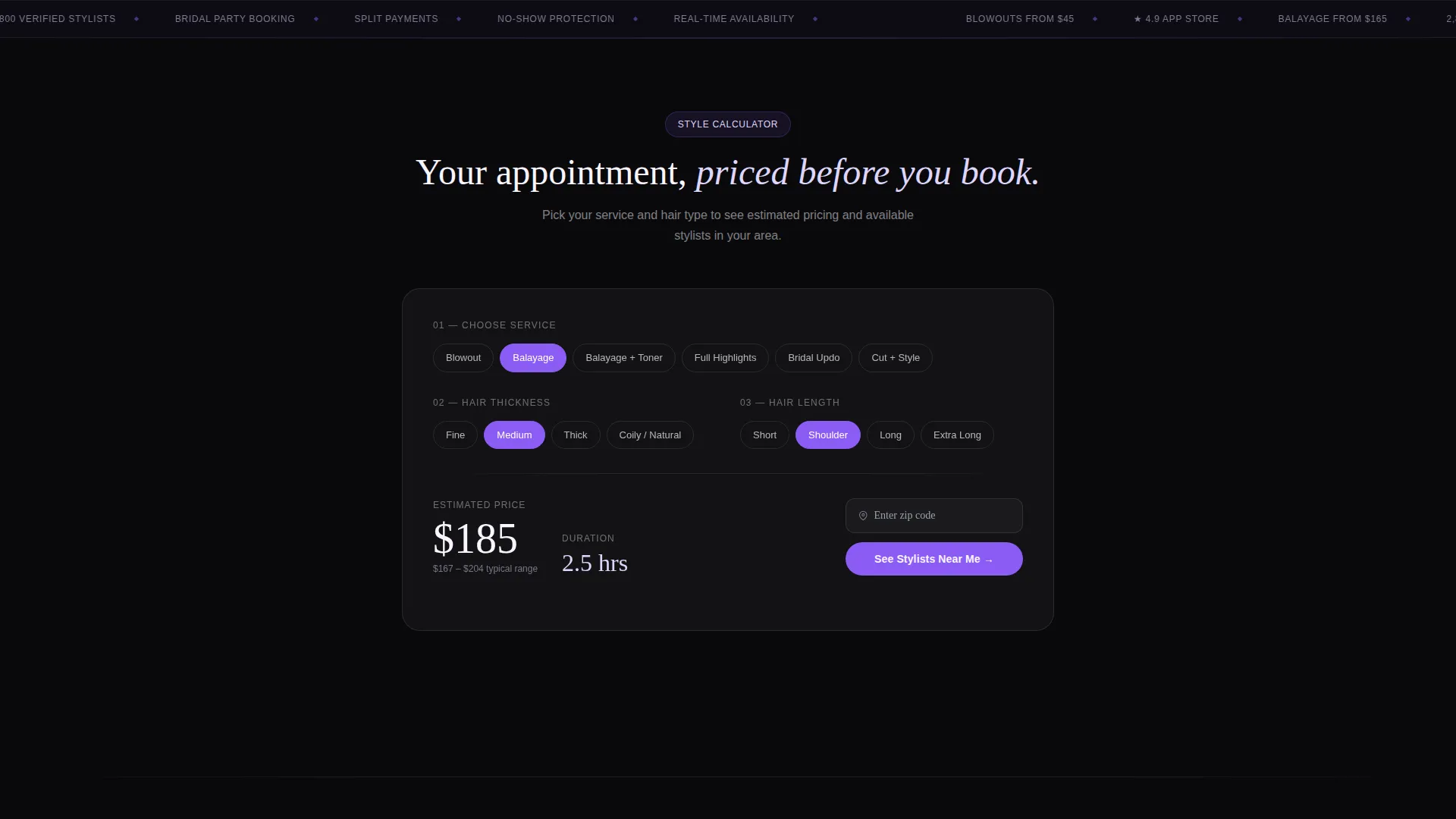 Beauty & Salon Software & SaaS Specialist Booking Website Template