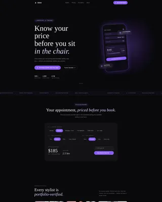 Beauty & Salon Software & SaaS Specialist Booking Website Template