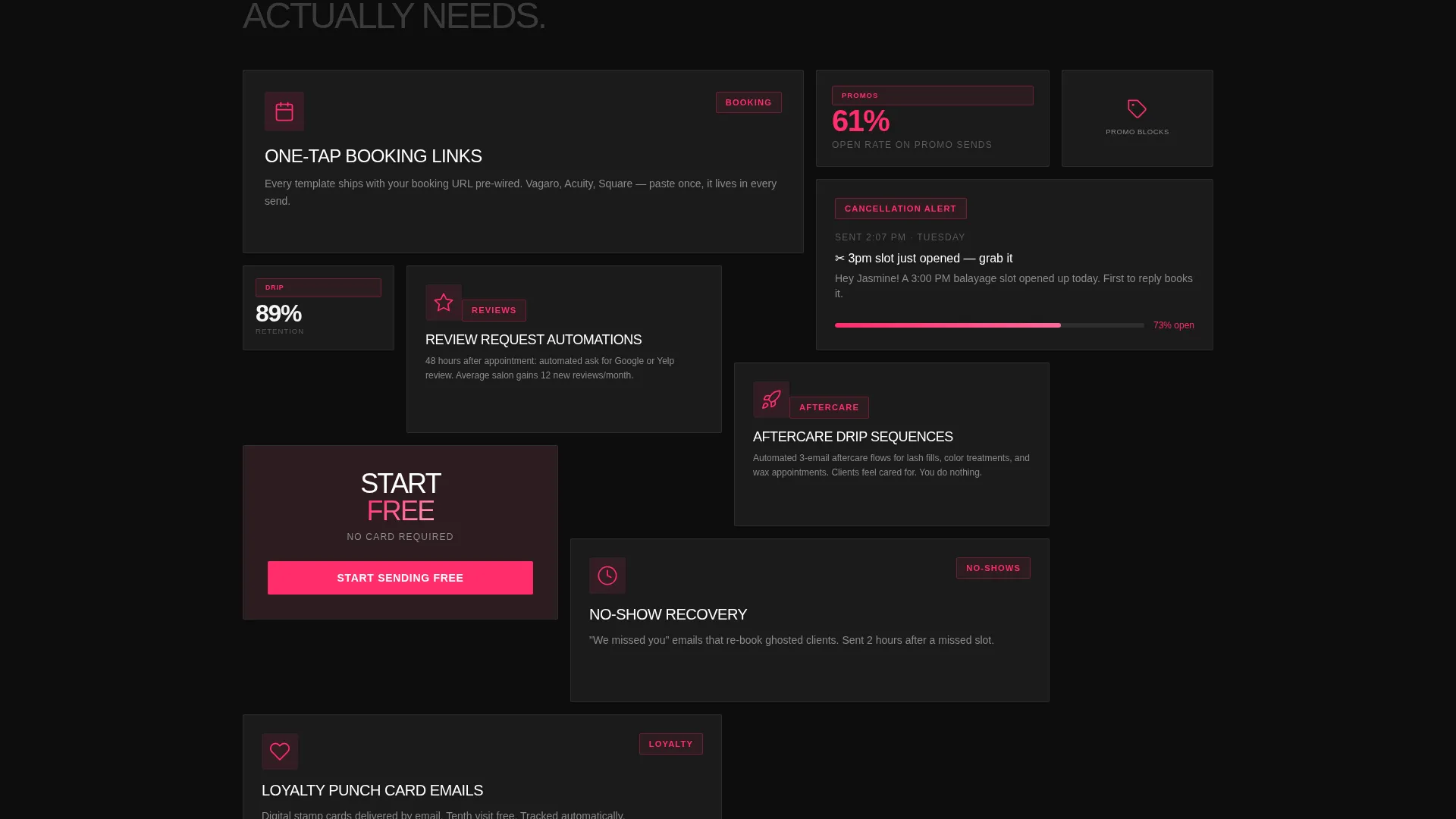 Newsletter Landing Page Template - Bold Bento Grid