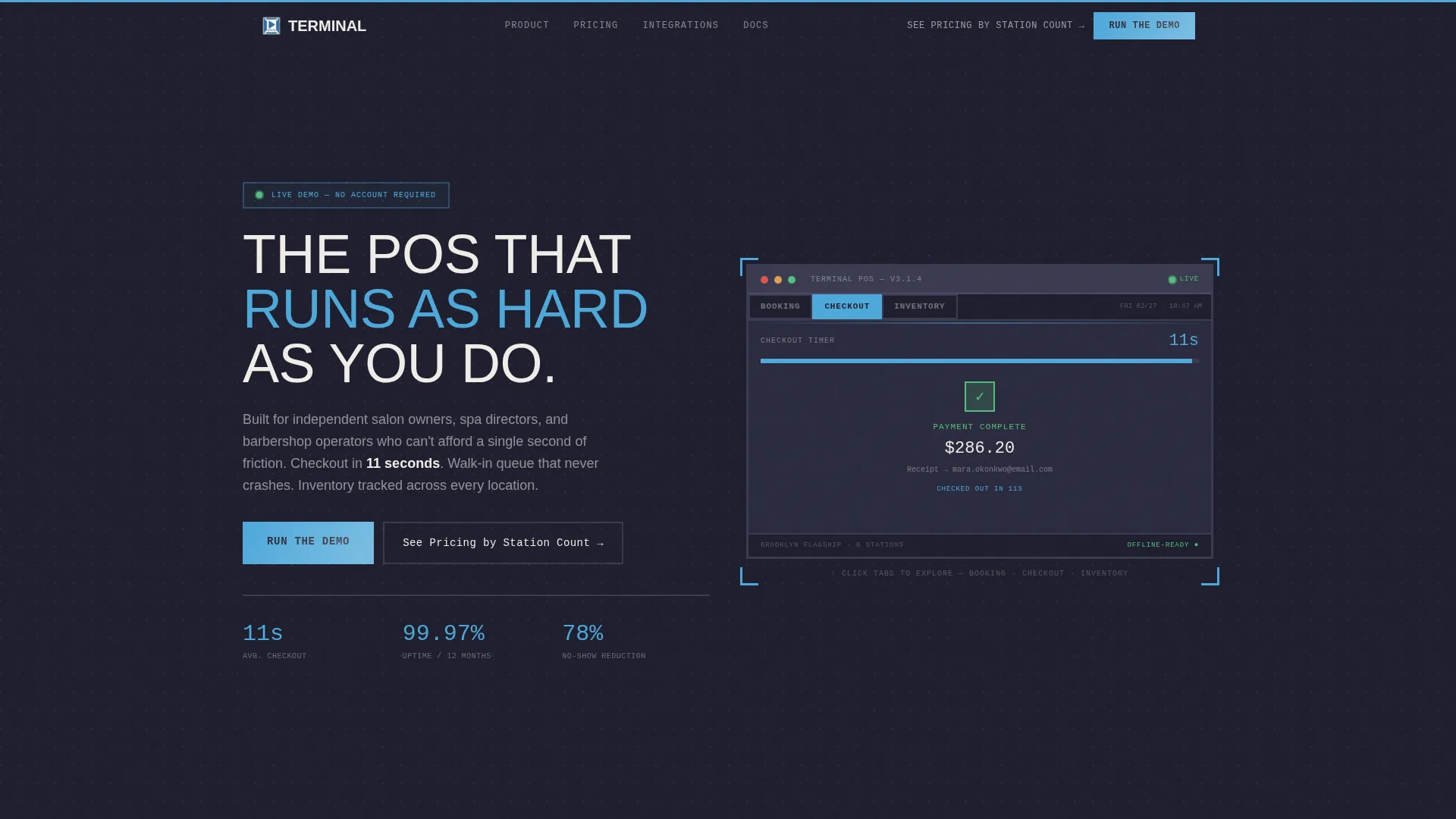 Beauty & Salon POS System Landing Page Template