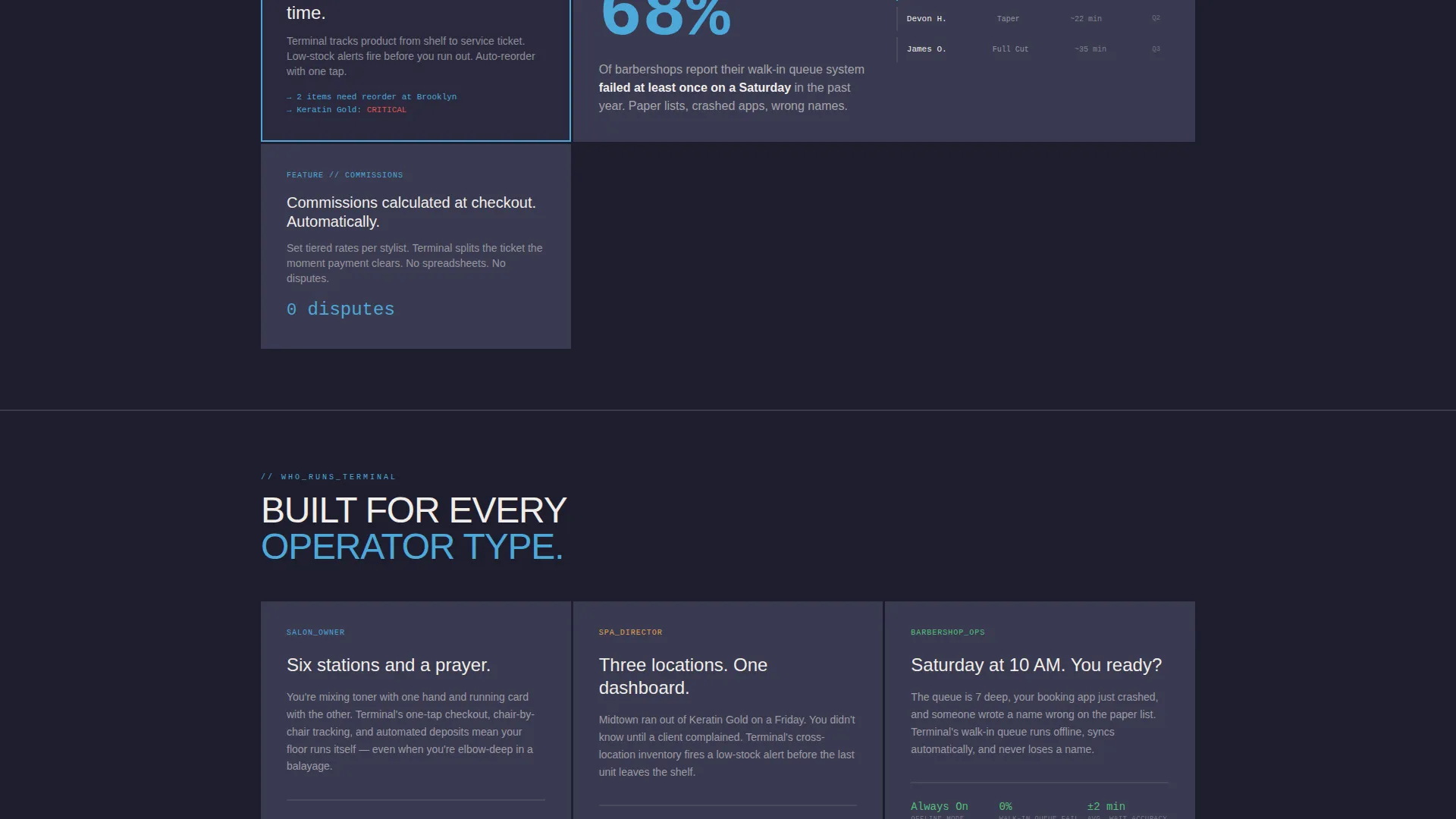 Beauty & Salon POS System Landing Page Template