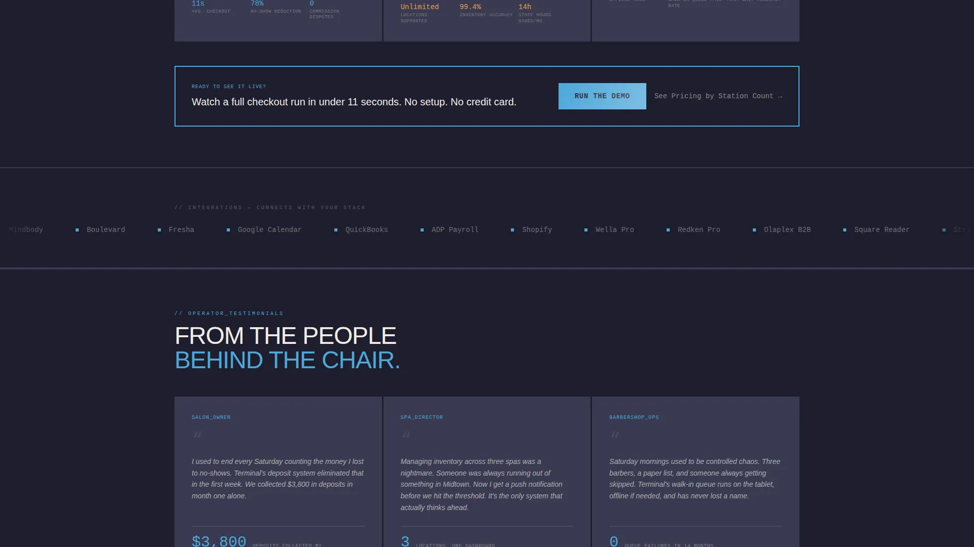 Beauty & Salon POS System Landing Page Template