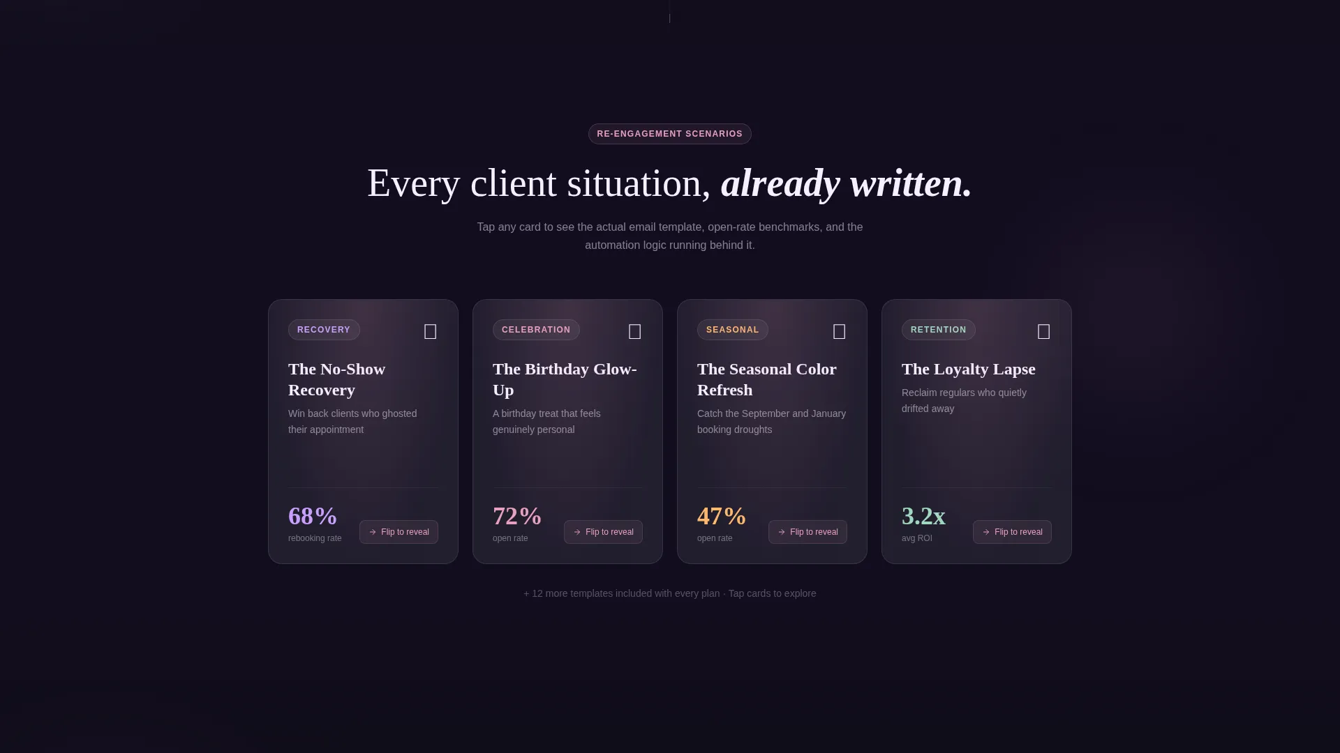 Salon Re-Engagement Email Landing Page Template