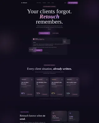 Salon Re-Engagement Email Landing Page Template