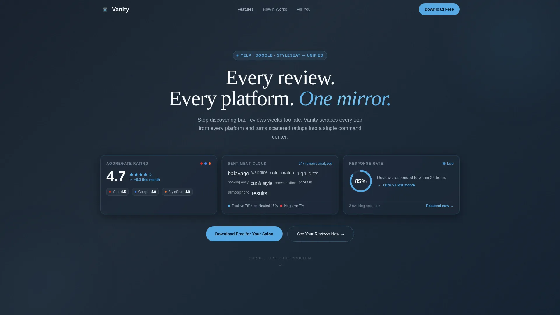 Salon Reputation Management Landing Page Template