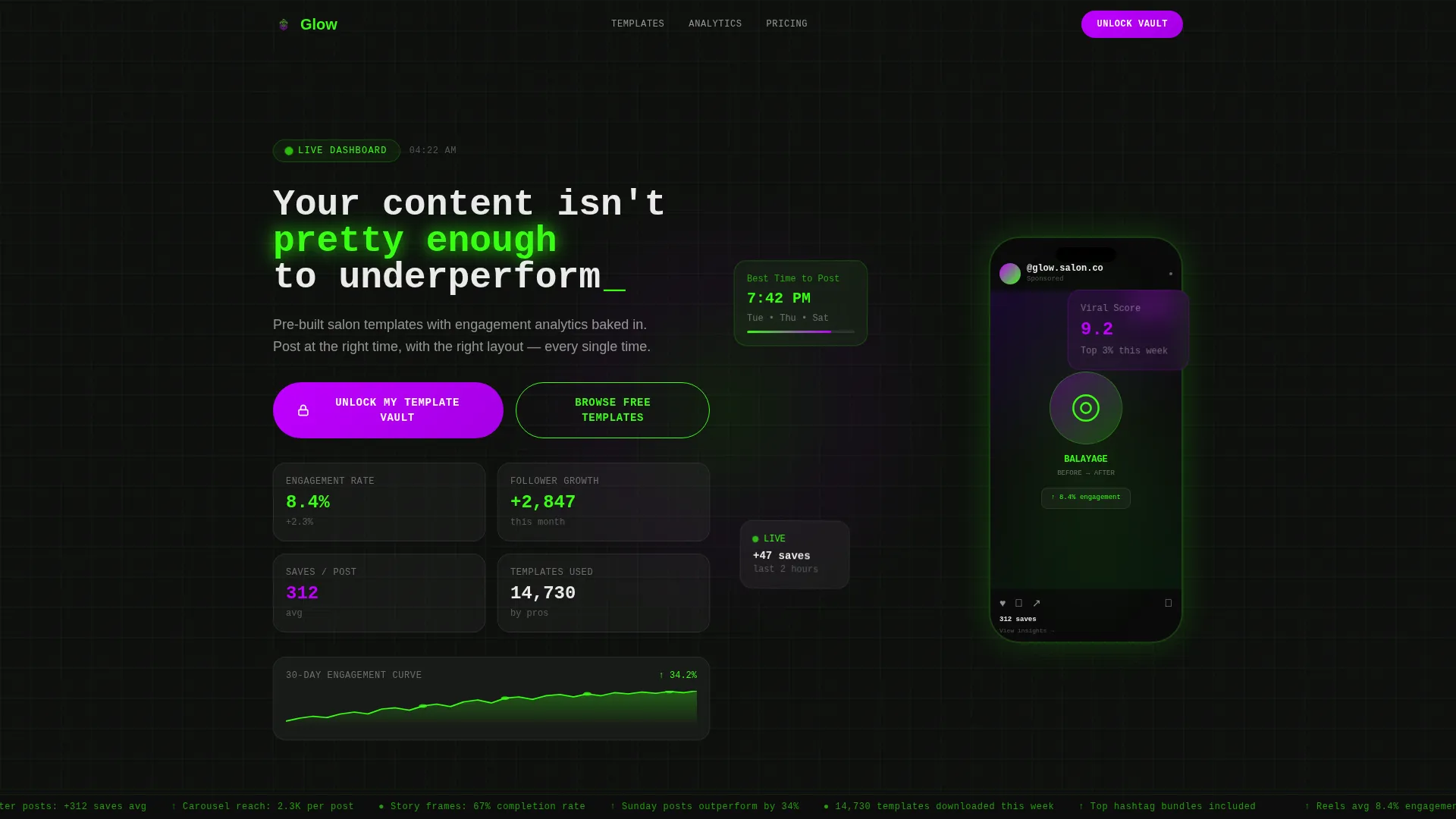 Salon Social Media Template Landing Page