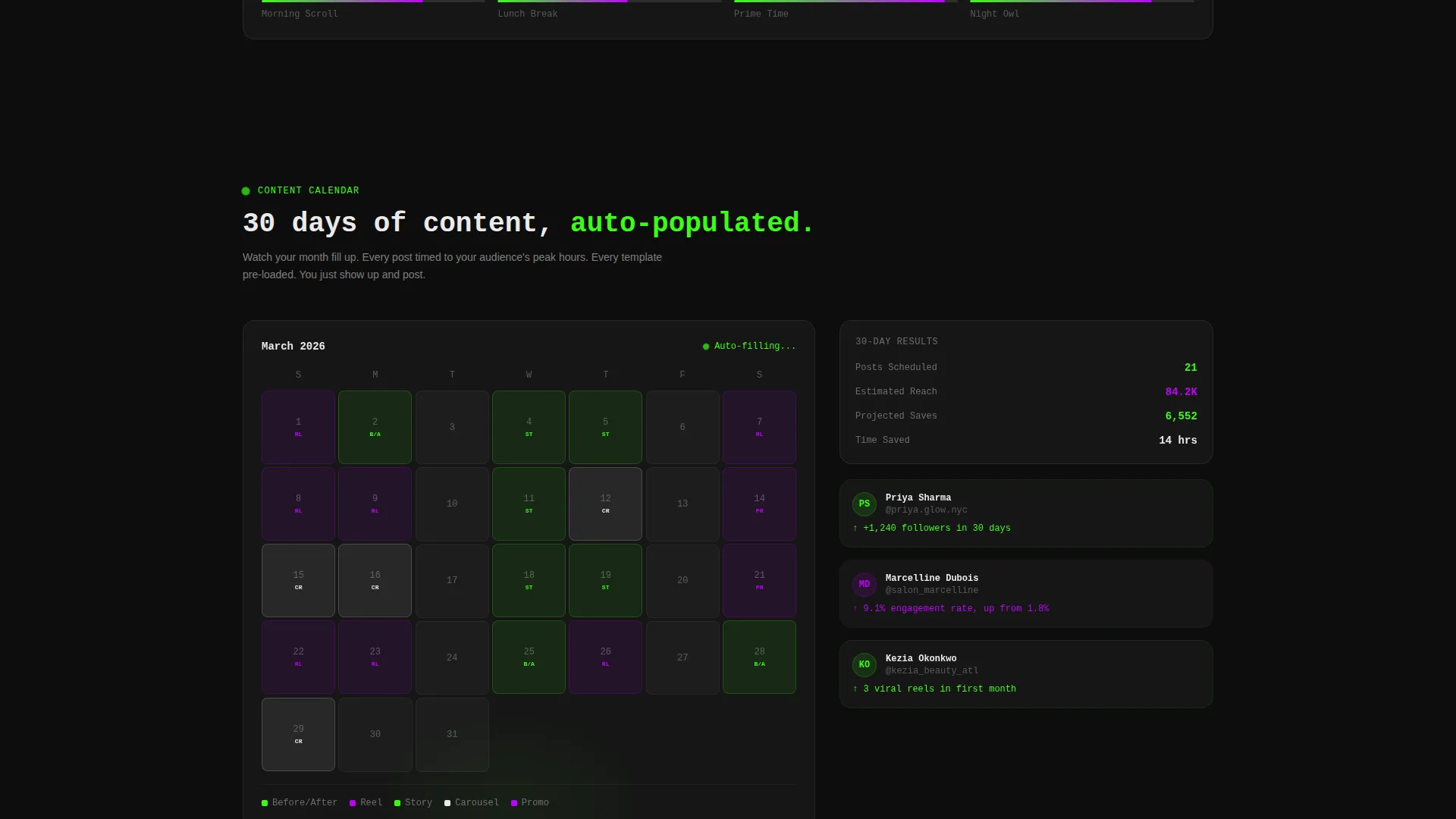 Salon Social Media Template Landing Page