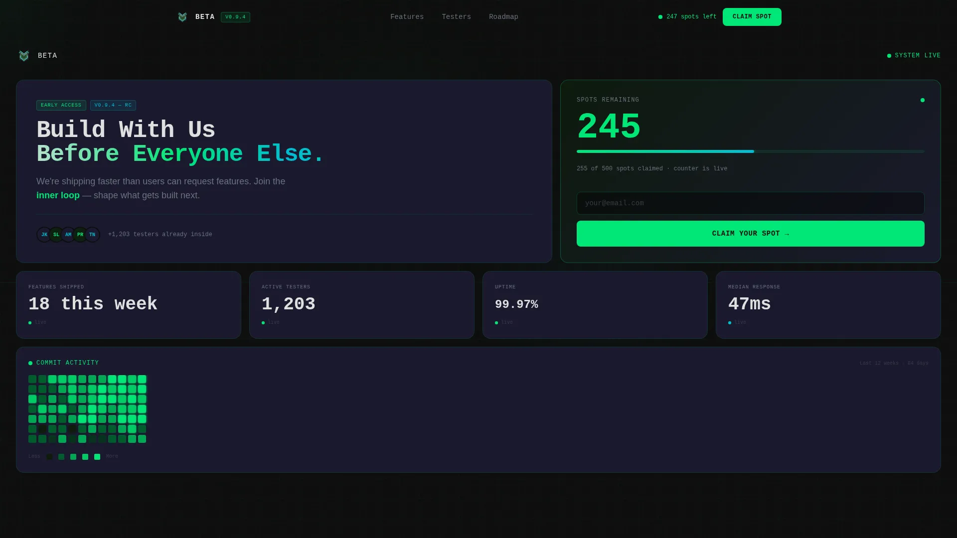 Program Landing Page Template - Bento Grid Launch