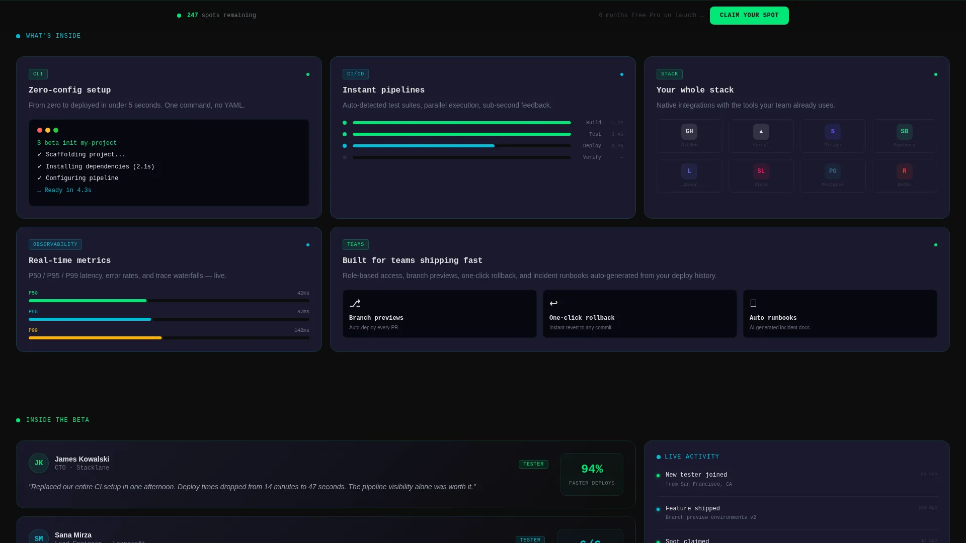 Program Landing Page Template - Bento Grid Launch