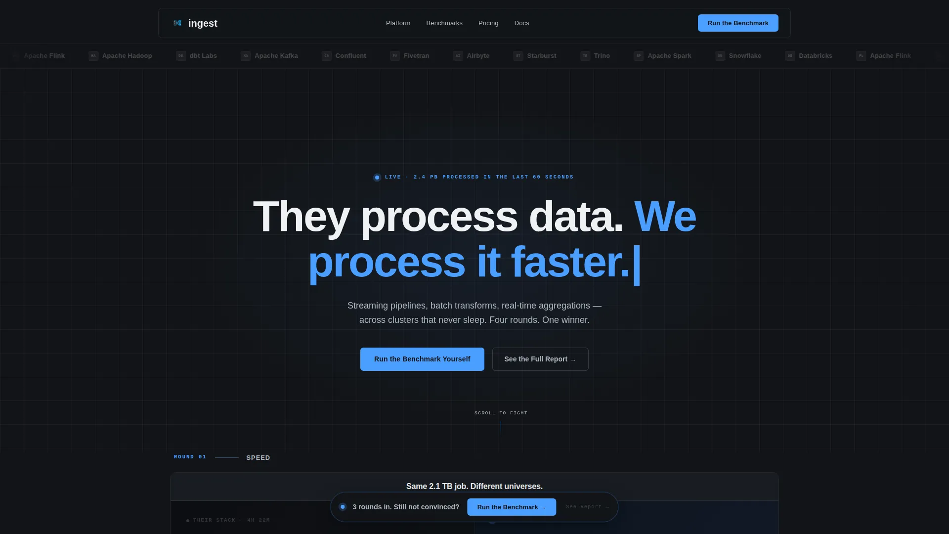High-Performance Data Pipeline Landing Page Template