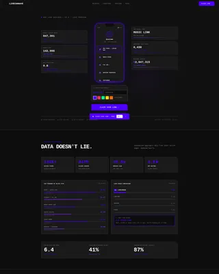 Brutalist Bio Link Landing Page Template