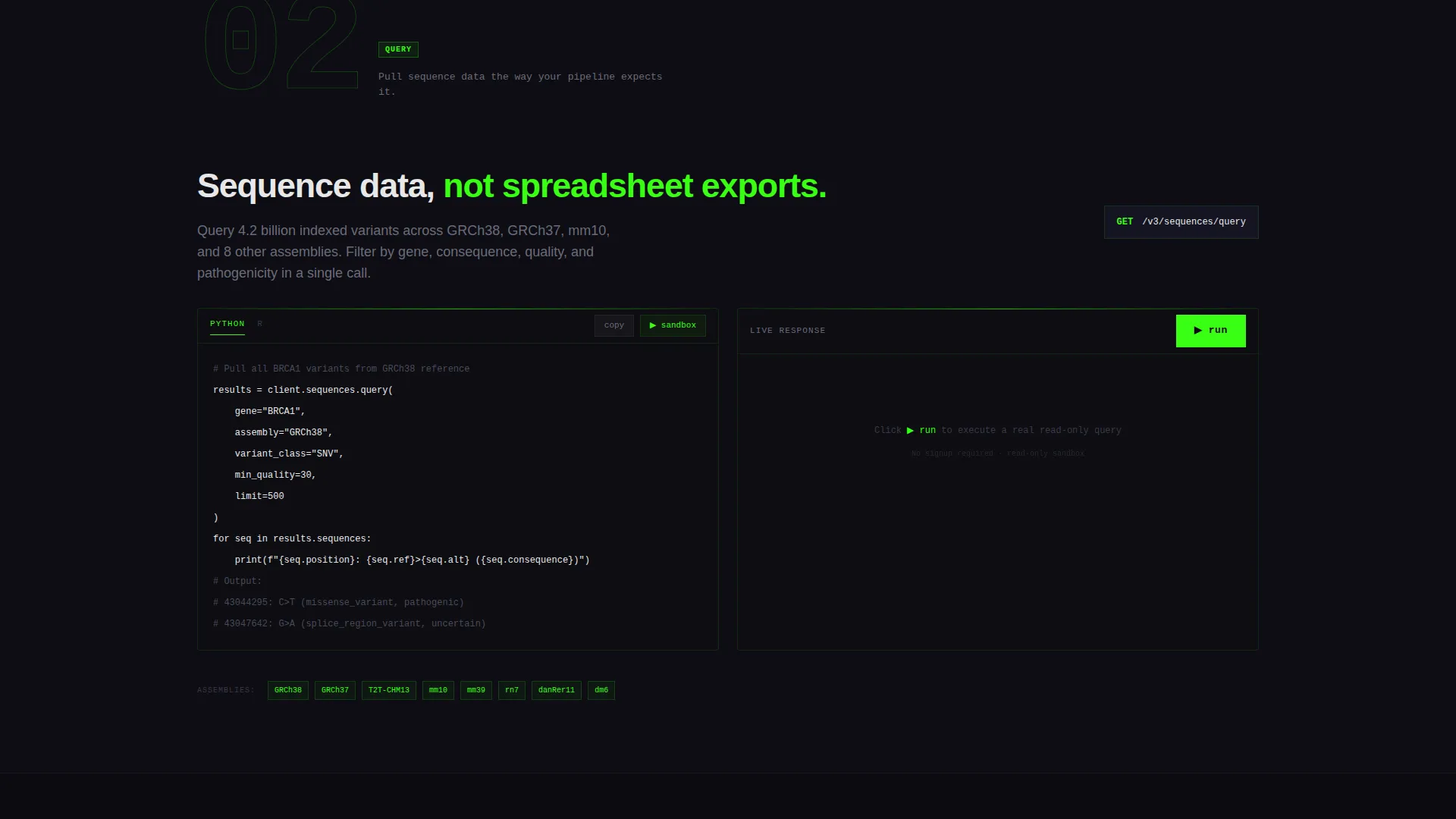 Biotech API Documentation Landing Page Template