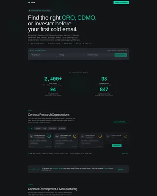 Biotech Partner Directory Landing Page Template
