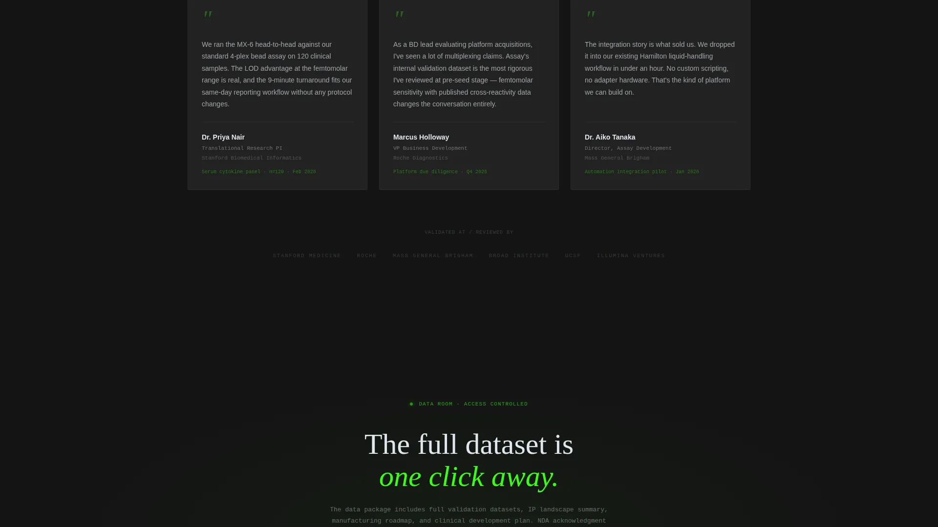 Biotech Pre-Seed Startup Landing Page Template