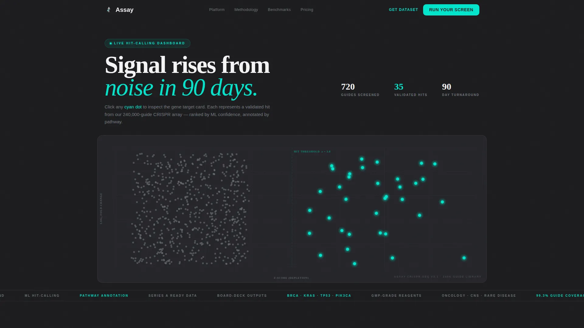 Rapid Biotech Landing Page Template for Series A Startups