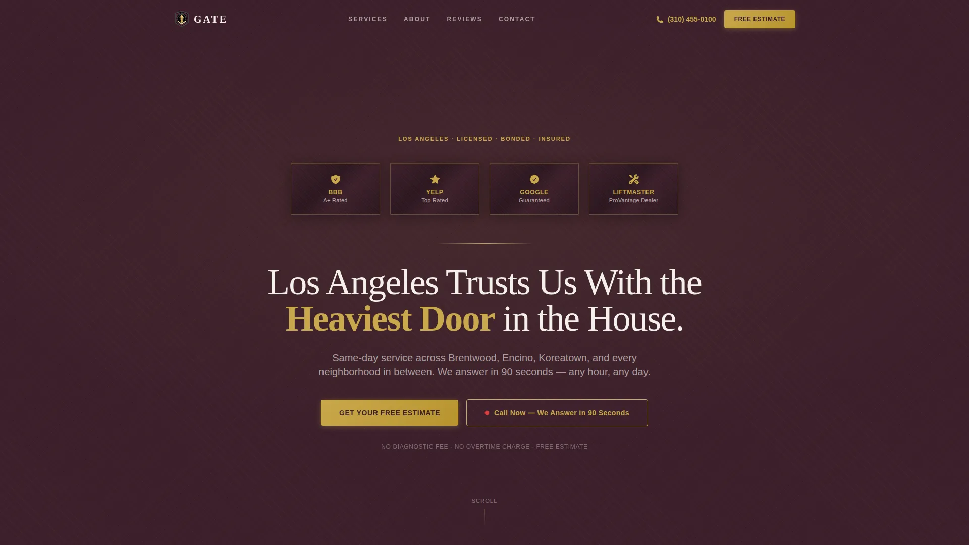 Premium Garagedoor | Free Website Template | Rocket
