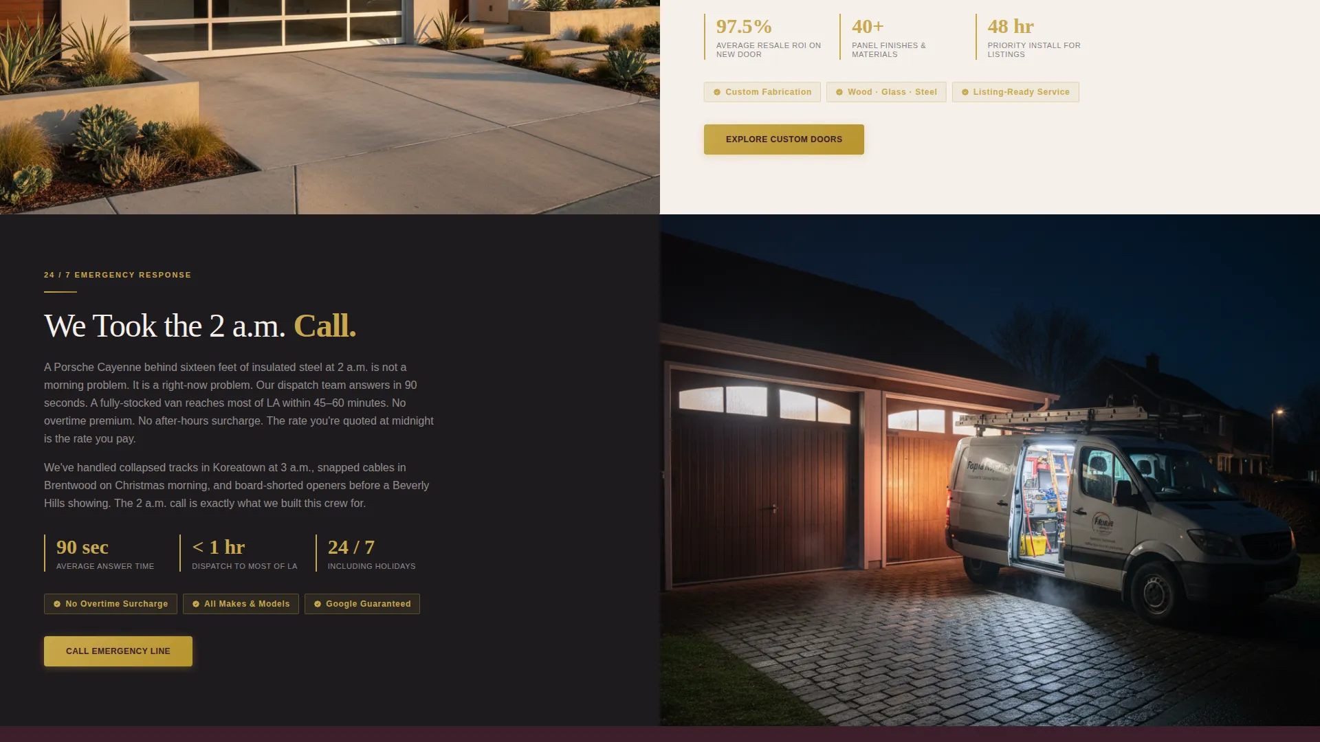 Premium Garagedoor | Free Website Template | Rocket