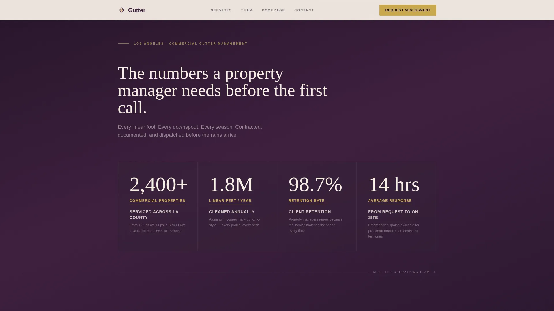 Authoritative Gutter | Free Website Template | Rocket