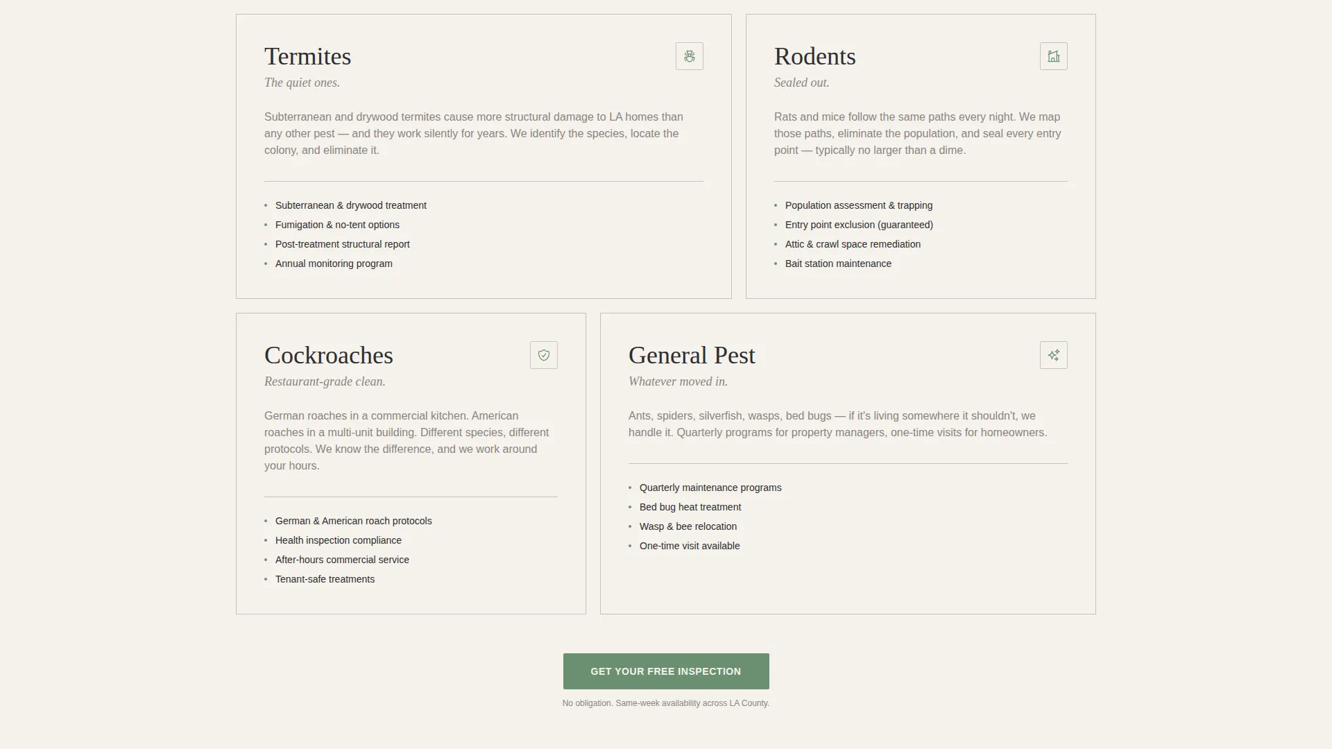 Editorial Pestcontrol | Free Website Template | Rocket