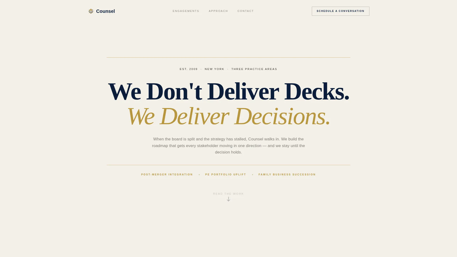 Consulting & Advisory Portfolio Website Template