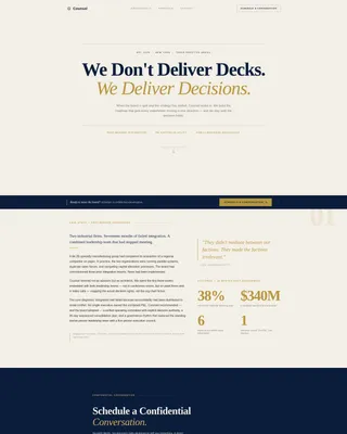 Consulting & Advisory Portfolio Website Template