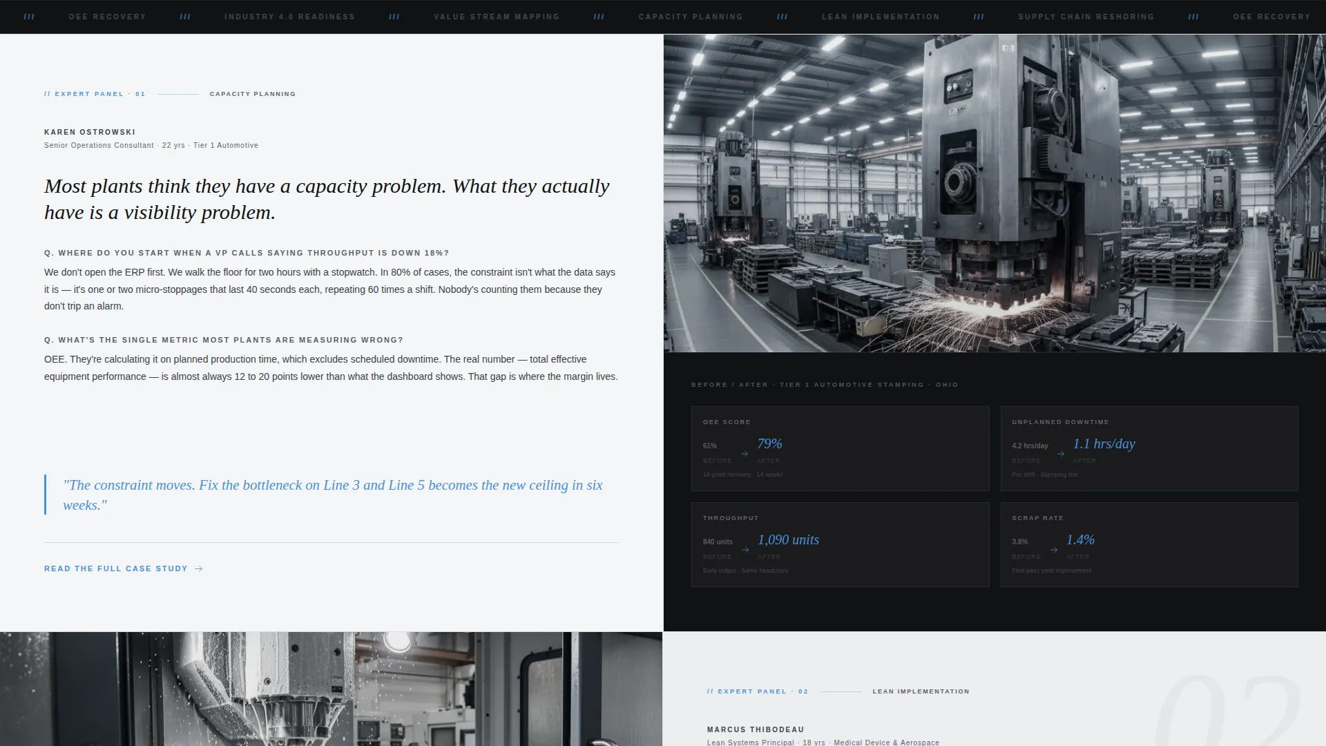 Precision Metal Fabrication Landing Page Template