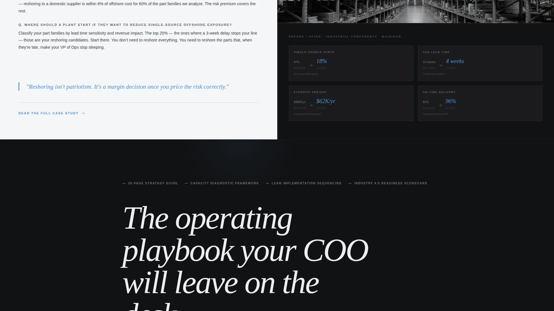 Precision Metal Fabrication Landing Page Template