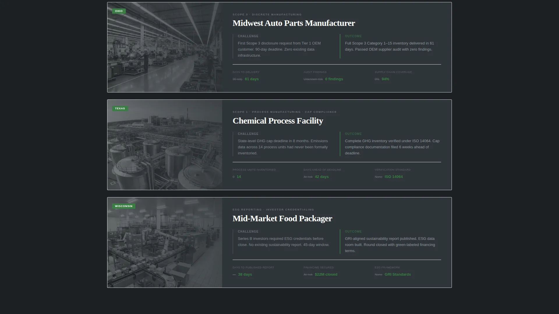 Manufacturing Consulting Booking Website Template