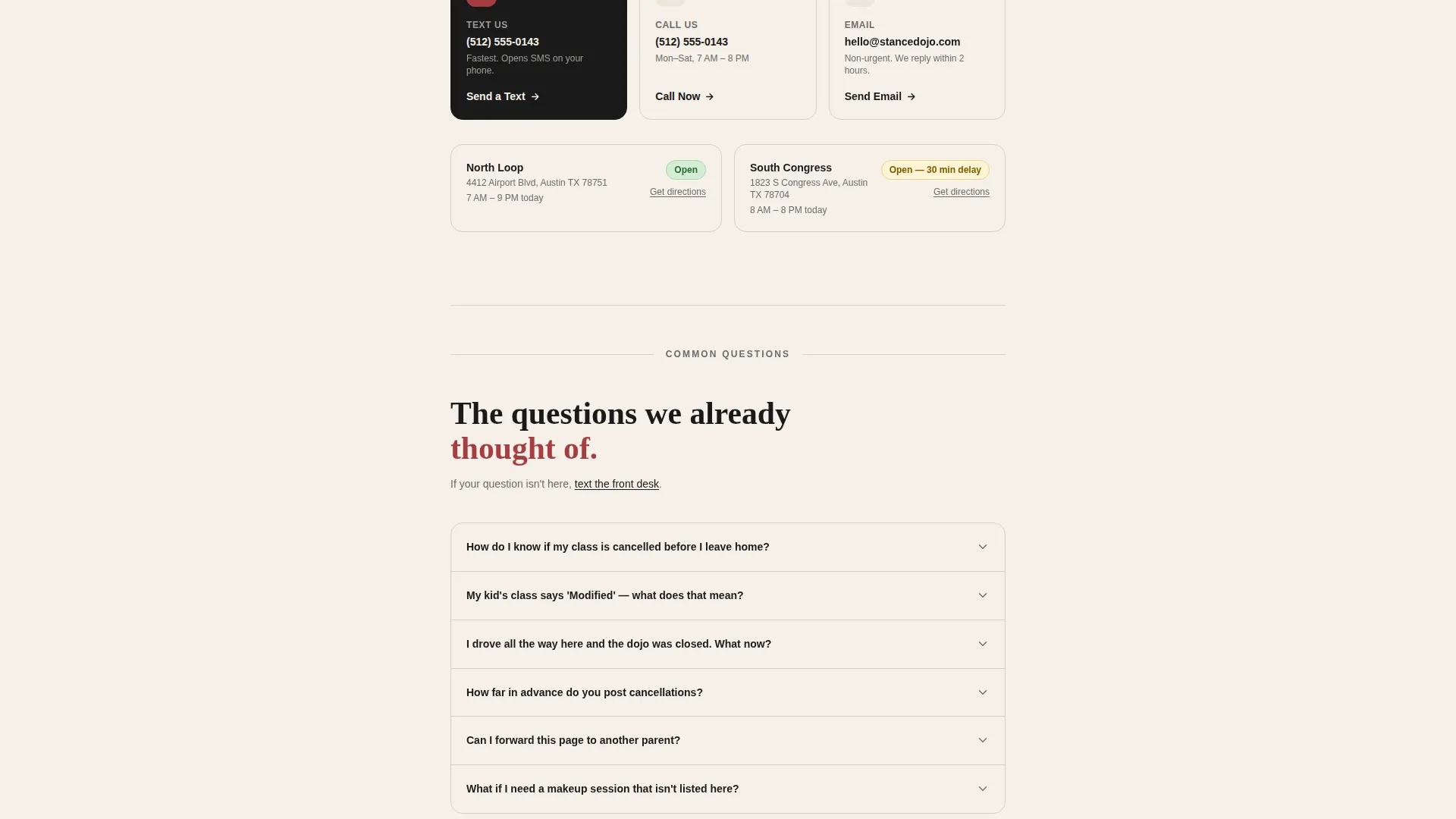 Martial Arts School Marketing Specialist Booking Website Template