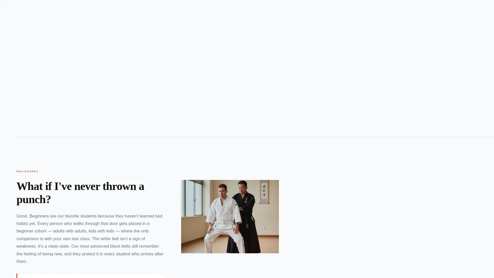 Martial Arts School Marketing Advanced Booking Website Template