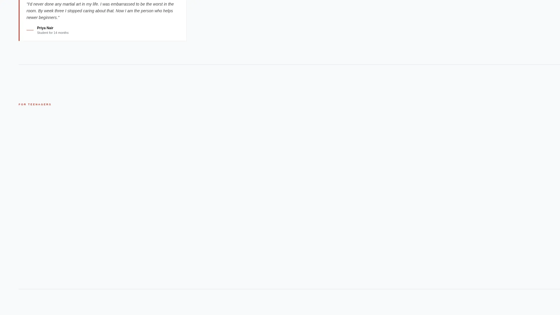 Martial Arts School Marketing Advanced Booking Website Template