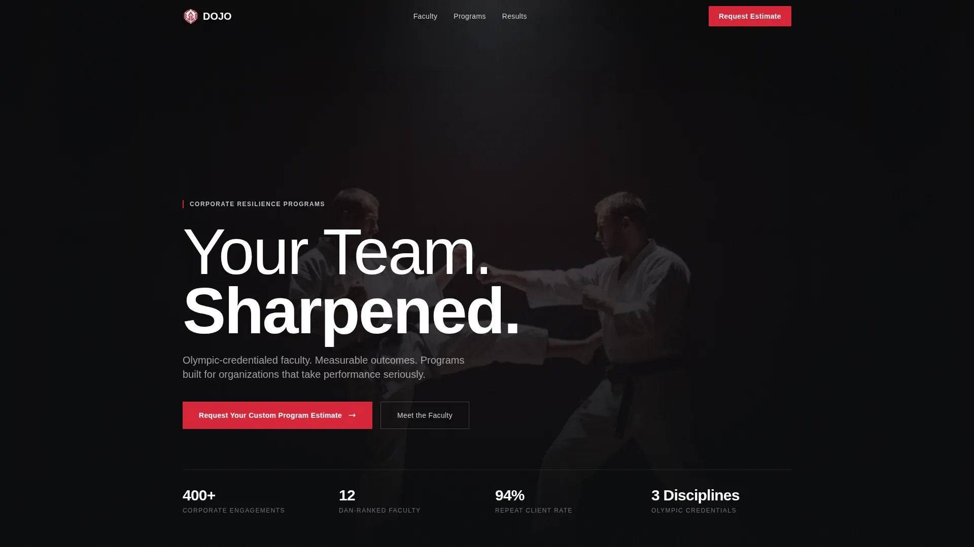 Martial Arts School Marketing Blog Website Template