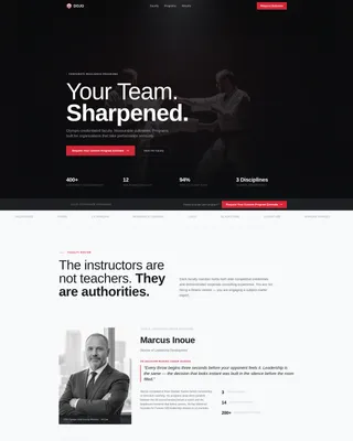 Martial Arts School Marketing Blog Website Template