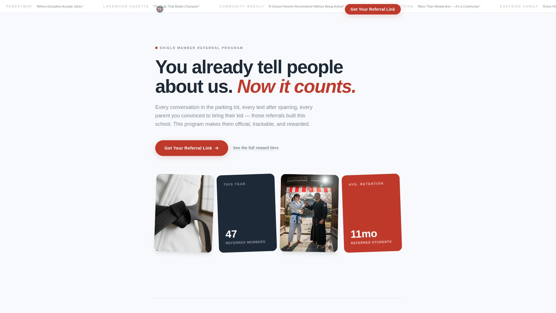 Martial Arts School Marketing Professional Website Template