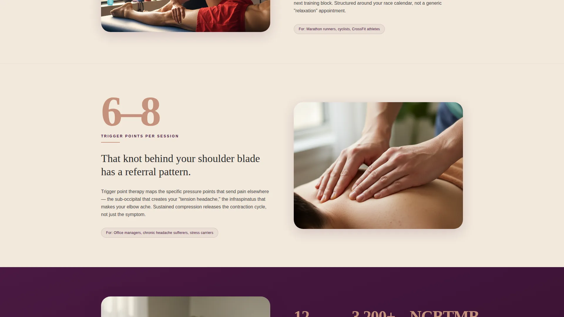 Massage Therapist Specialist Booking Website Template