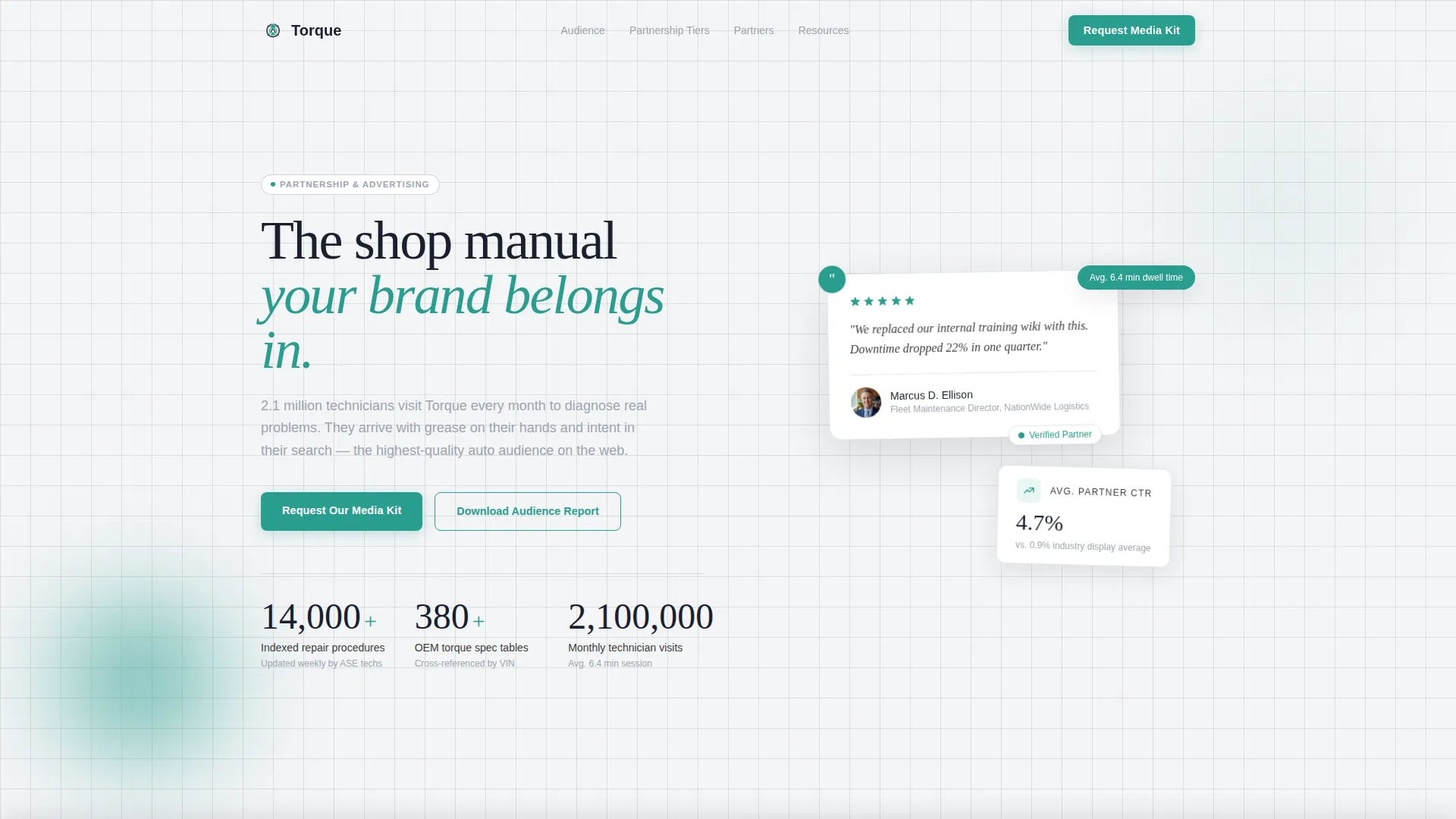 Mechanic Resource Partnership Landing Page Template