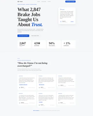 Mechanic Reviews & Testimonials Landing Page Template