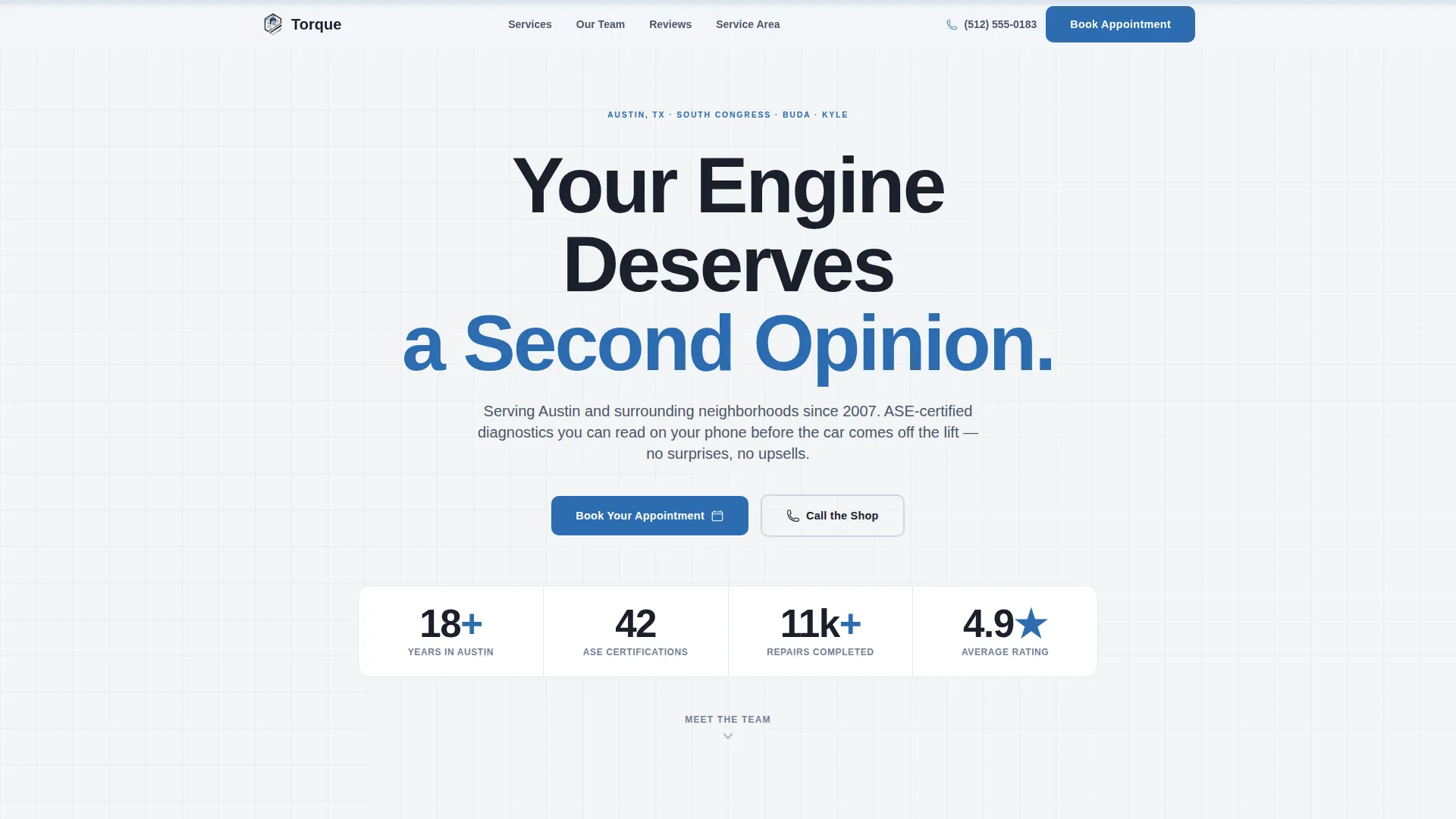 Expert Transmission Repair Landing Page Template