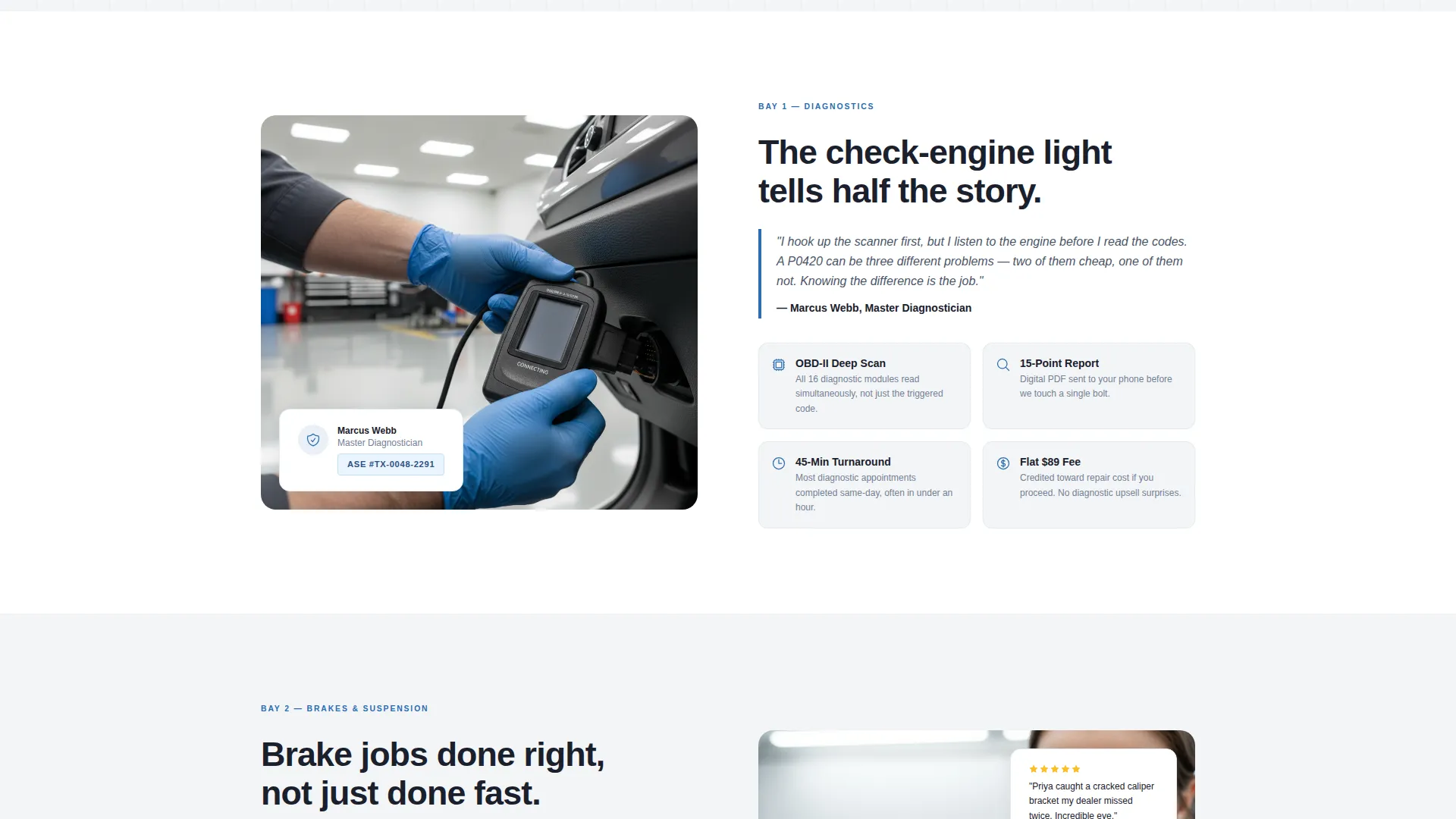 Expert Transmission Repair Landing Page Template