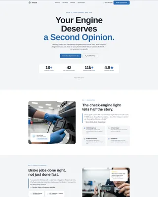 Expert Transmission Repair Landing Page Template