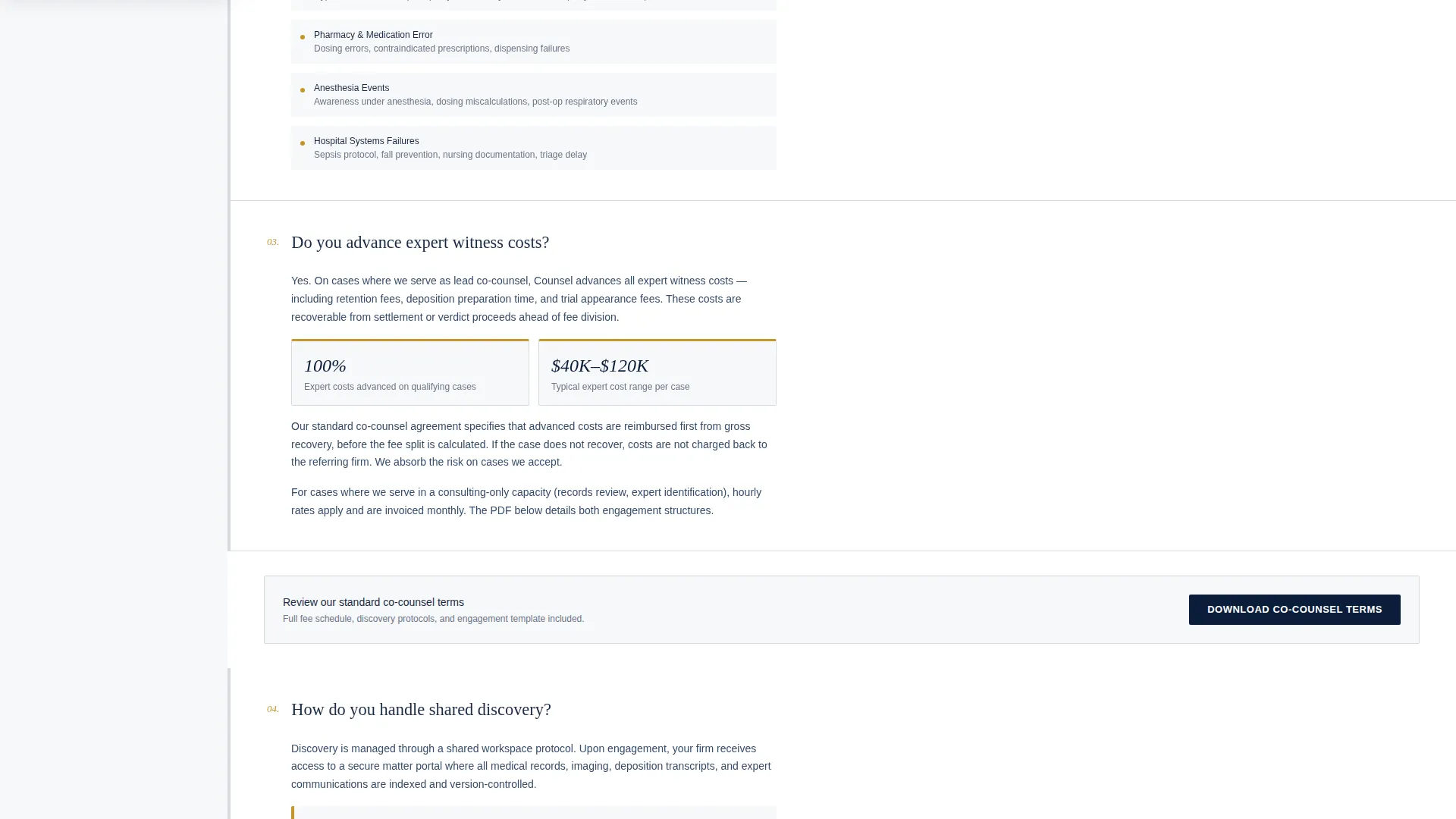 Specialist Law Firm & Attorney FAQ & Common Questions Website Template