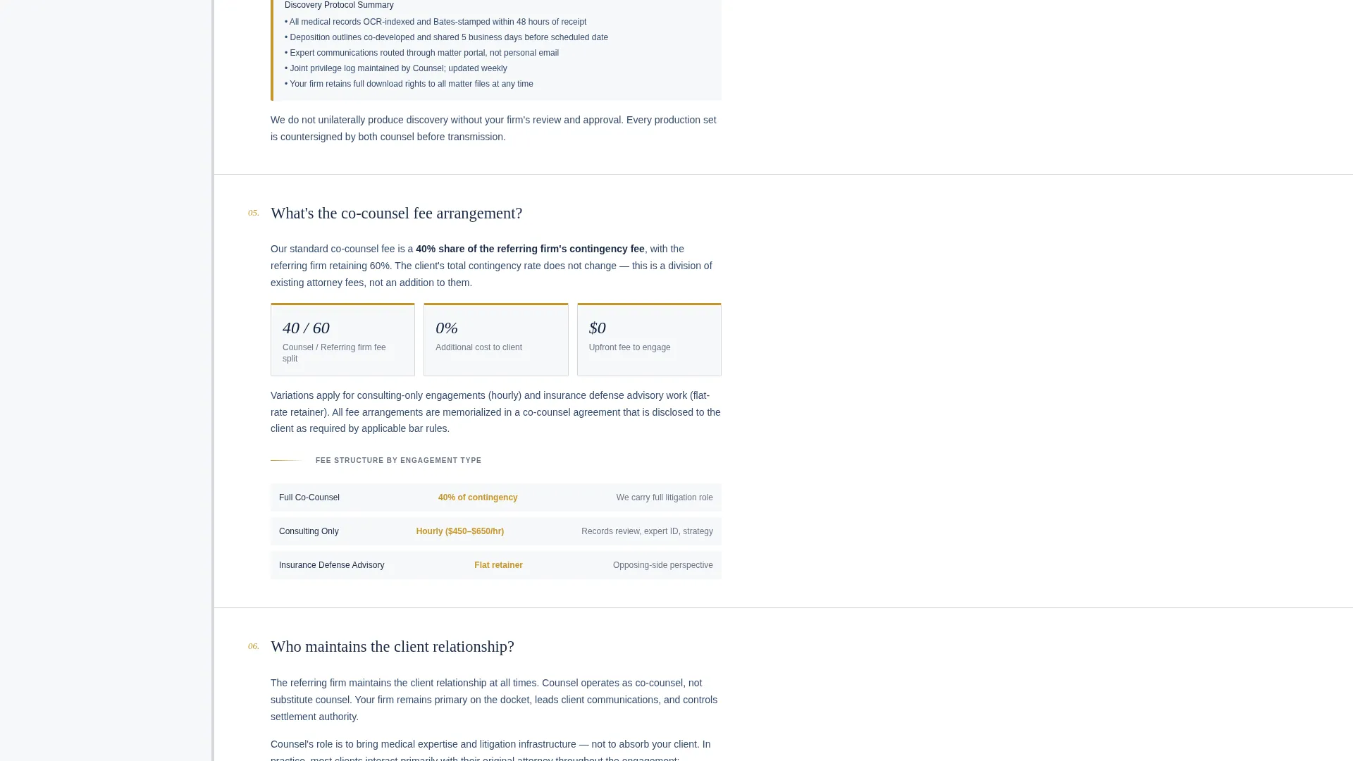 Specialist Law Firm & Attorney FAQ & Common Questions Website Template