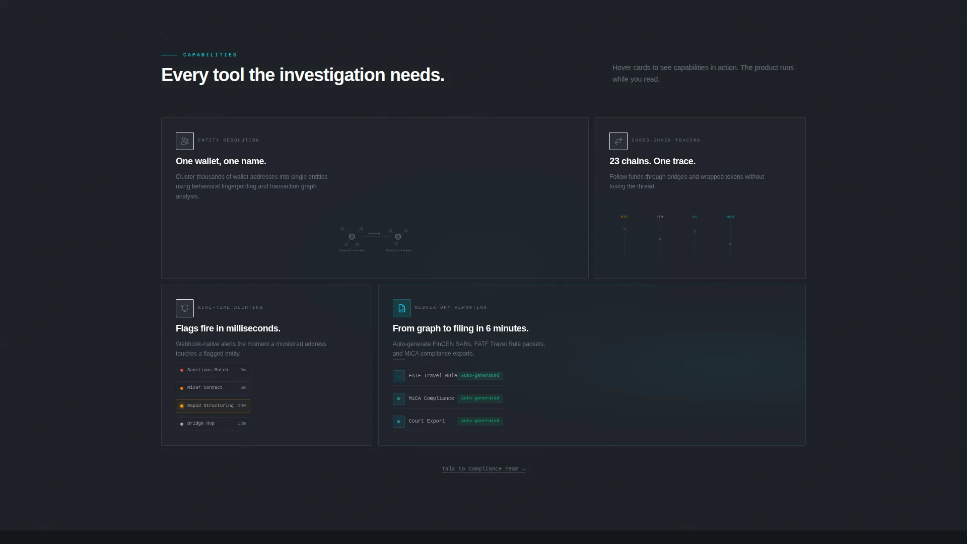 Blockchain Analytics & Compliance Landing Page Template