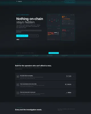 Blockchain Analytics & Compliance Landing Page Template