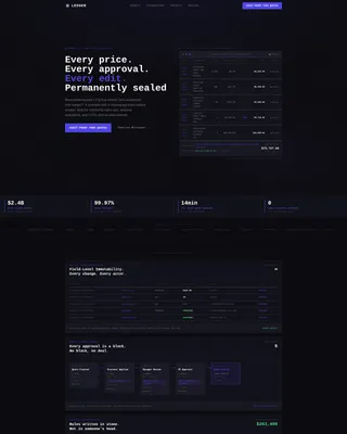 Blockchain-Based Enterprise Software Pricing Website Template