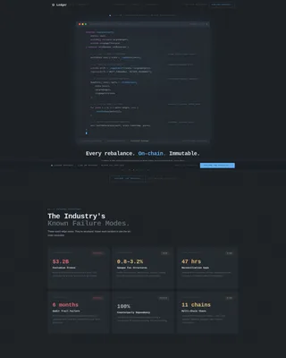 Transparent Blockchain Asset Management Landing Page